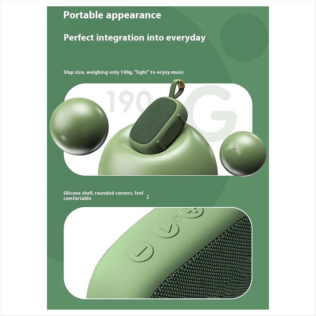 Bluetooth Speaker Waterproof - Haut-parleur Bluetooth portable AS62, étanche IPX6,